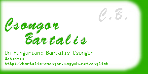 csongor bartalis business card